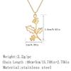 Kinitial Stainless Steel Birth Month Flower Necklace 12 Month Birthday Floral Pendants Necklace Bracelet Women Jewelry Gifts