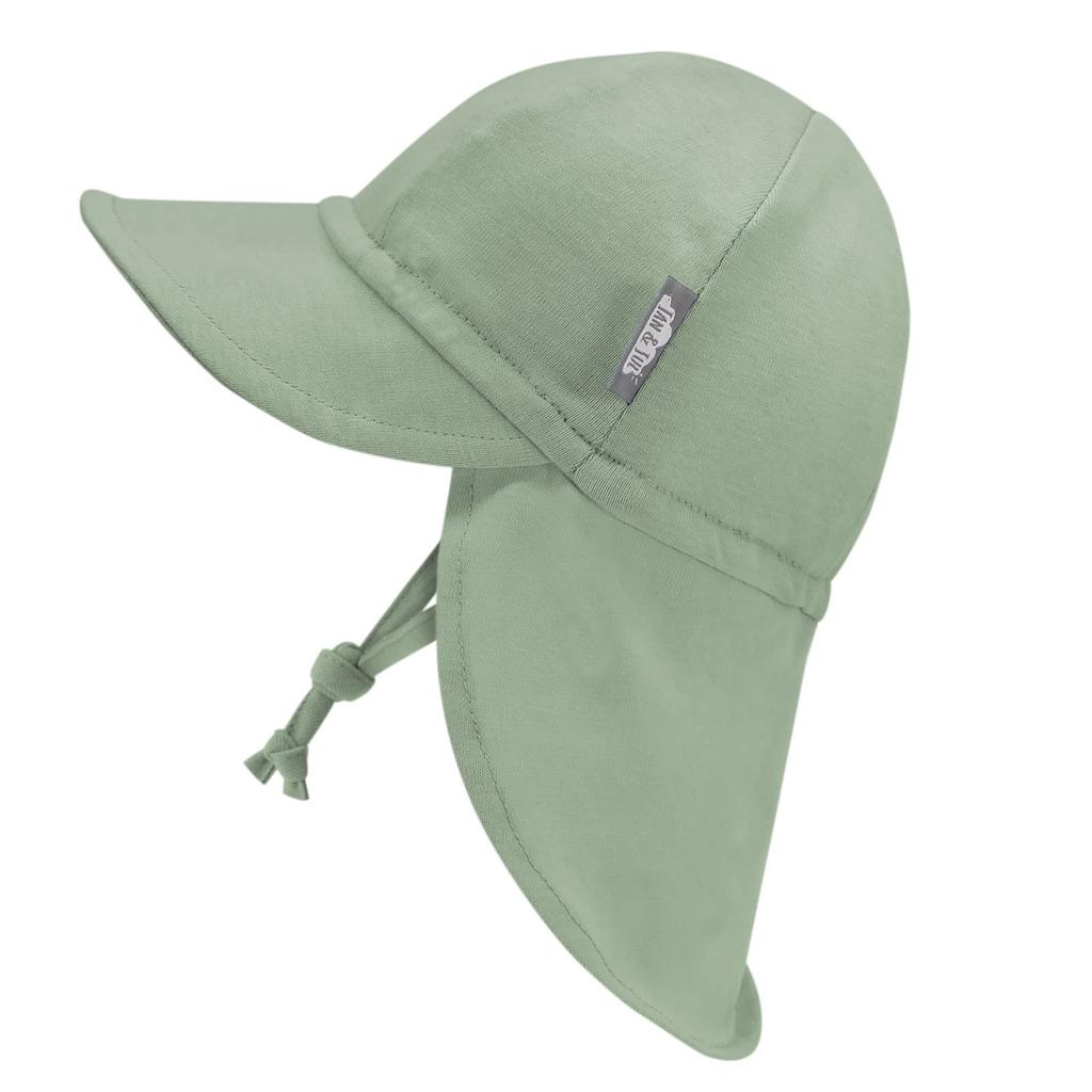 Baby Cap for Boys and UPF50 UV with Neck Flap Medium Size [JAN & JUL] Girls, Protection, (Juniper Green, 6-24 Months)