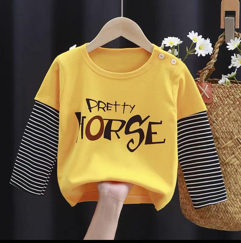 2025 Boys Long Sleeve Blouse Unisex baby clothes O-Neck Girls Clothing Pure Cotton Kids Shirts
