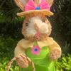 Easter Bunny Figurine Easter Gift Cute Ornament for Yard Cabinet Living Room