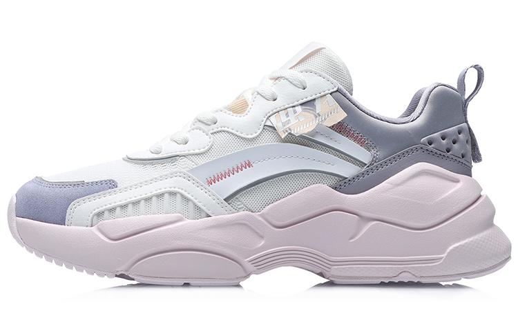 Li Ning Candle Dragon Casual Shoes Women s Low Top White/Purple AGCR086-3 36