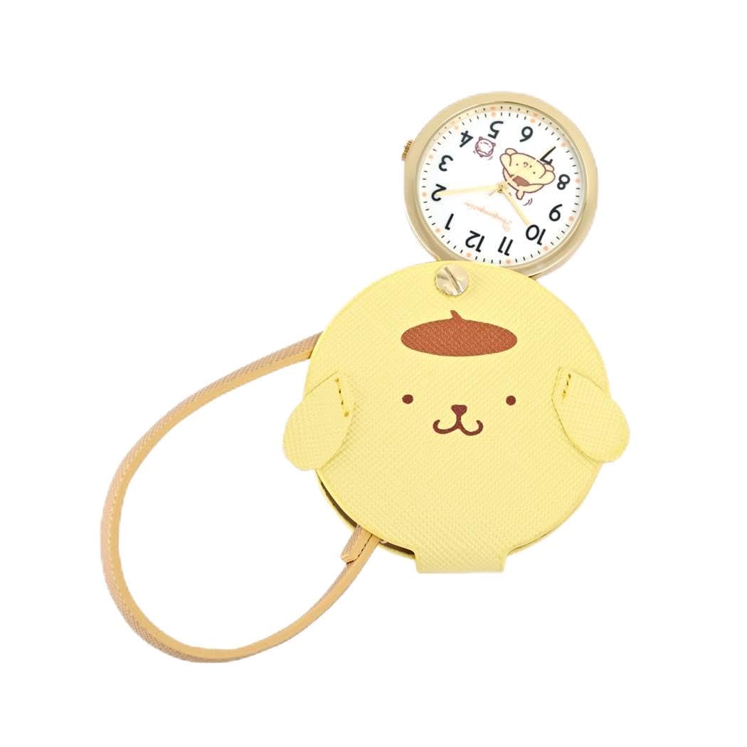 

Полевой аналоговый карманный часы с брелоком и чехлом Персонажи Sanrio Милый брелок для сумки с карабином Идеально подходит для и Деловые часы S белый