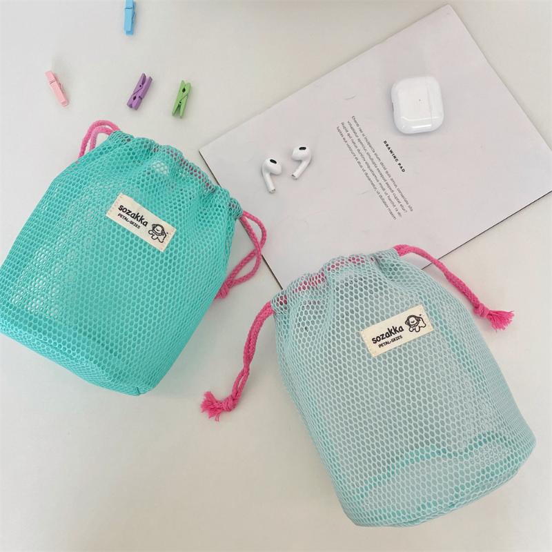 Netz Große Kapazität Kordelzugtasche Make-up Toilettenartikel Aufbewahrungstaschen Reise Waschen Körper Dusche Organizer Kosmetik-Organizer