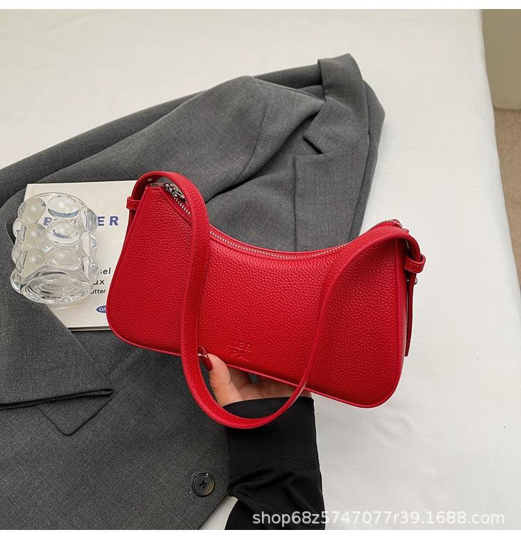 Underarm Bag Women's Bag 2025 New Niche Design High Sense Internet Celebrity Foreign Crescent Bag Shoulder Bag