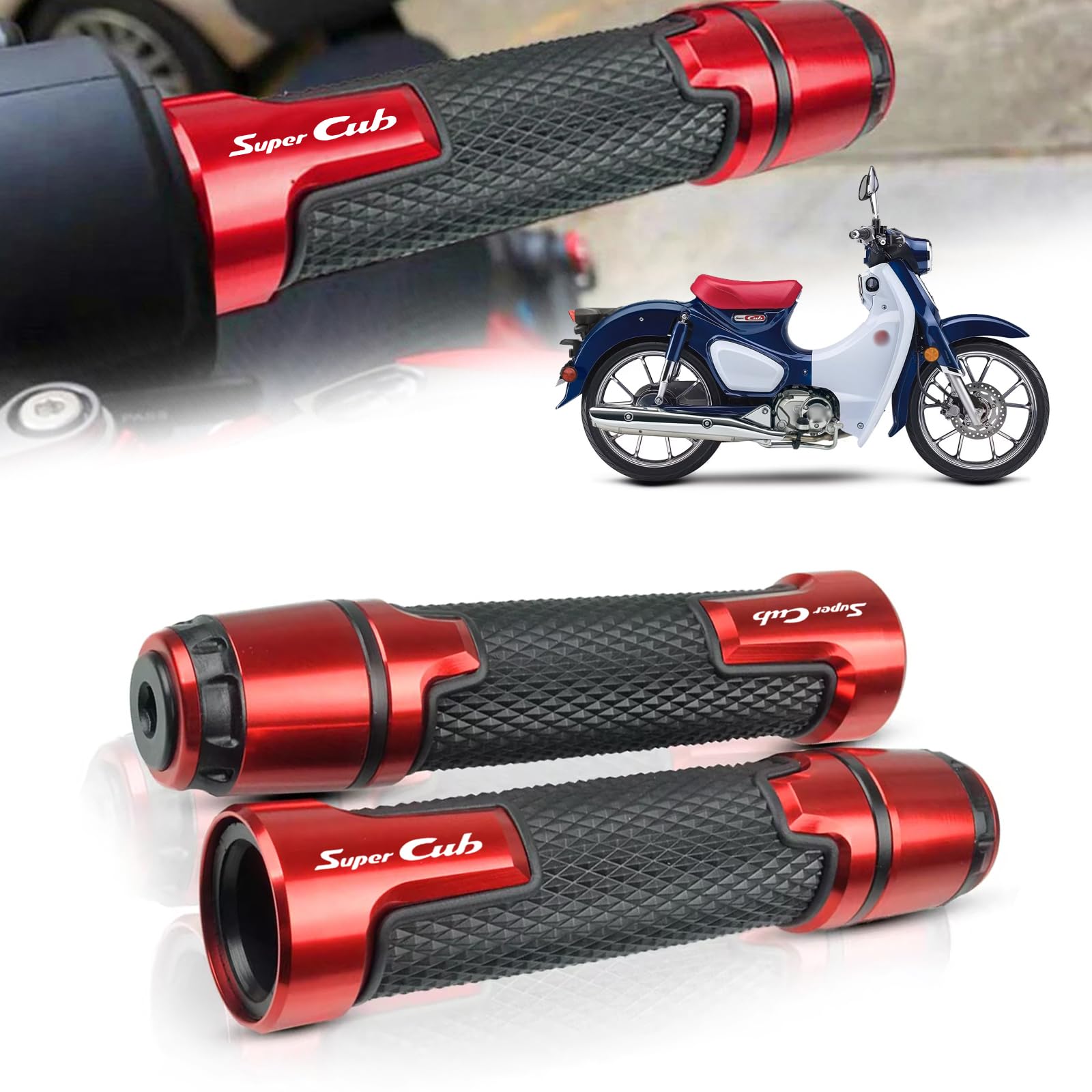 

HUANGCJCJ For Super Cub C125 2024 2025 CNC Aluminum Grip Left & Right Set of чёрный