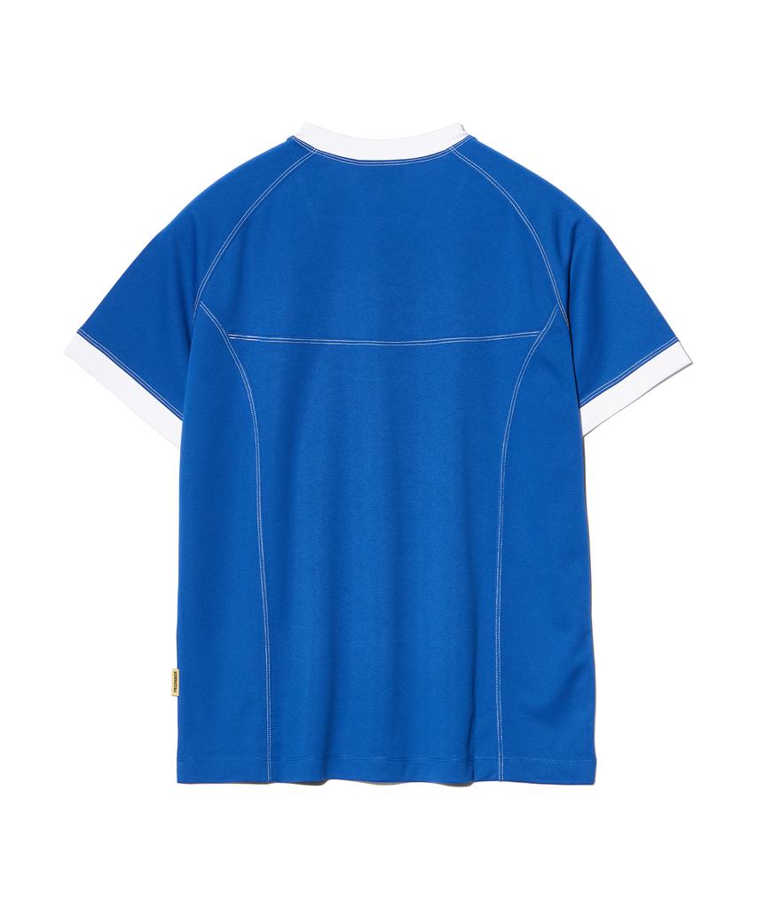 PEACE MAKER Sporty Mesh Combi Jersey Top (Blue)