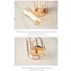 Golden/Black Metal Glass Candle Holder Detachable Non-slip Nordic Candle Candlestick Flat Bottom Multi-Purpose
