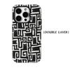 Maze Black Cat Phone Case for IPhone 17AIR 16E 16 15 14 13 12 11 17 Pro Max Plus Double-layer Back Cover