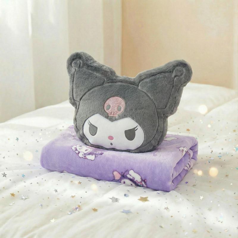 Hello Kitty Car Seat Set Plush Pillow Blanket Seatbelt Shoulder Strap For Kids