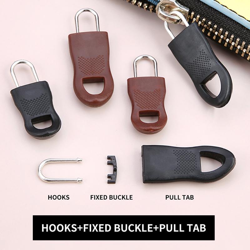 8/10 Stück Ersatz-Reißverschlusskopf Werkzeuglos Abnehmbarer Reißverschlussanhänger für Gepäck Schultasche Ende Passend Seilanhänger Kleidung Reißverschluss Fixierer Defekt