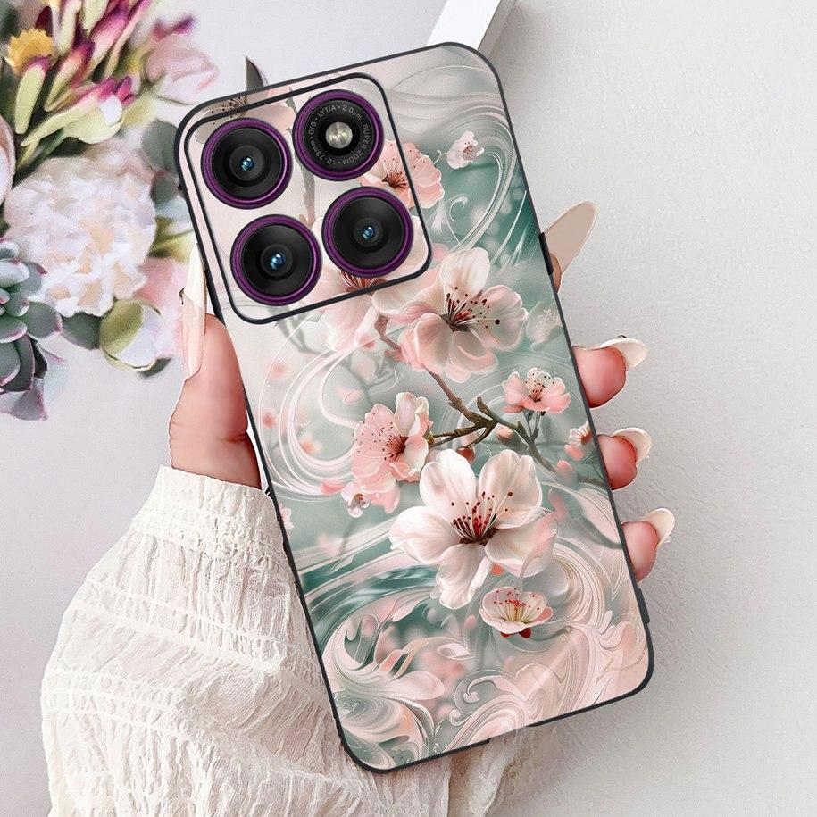 For Motorola Moto Edge 60 Pro 2025 Case Fashion Flower Bowknot Soft Silicone Back Cover For Moto Edge 60 Fusion Edge60 60s Coque