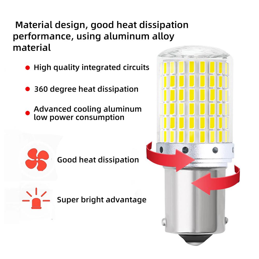 1pc Car Turn Signal Light LED CanBus No Error 144smd LED Brake Lamps 1156 PY21W BAU 15S BA 15S 1157 P21/BAY15D T20 7440/W21W