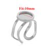 4pcs Stainless Steel 25mm Round Open Ring Cabochon Cameo Blank Tray Base Settings for DIY Rings Jewelry Making Findings Supplies