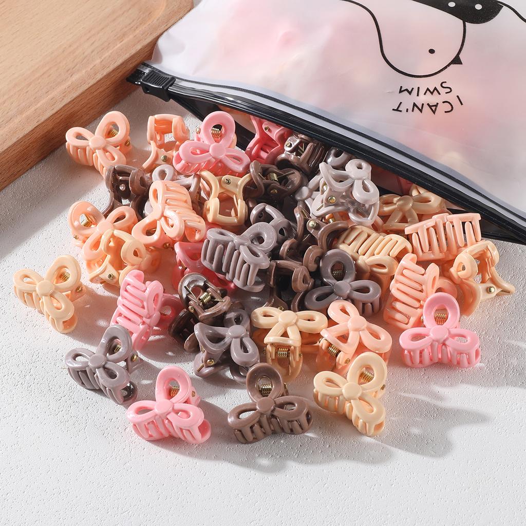 20Pcs Small Hollow Hair Claw Clip for Women Girls Mini Crab Clips 1 Inch Sweet Horsetail Hairpins Girs Hair Accessories