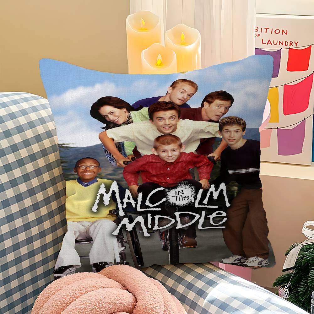 M-Malcolm In The Middle Pillow Cover For Bedroom Room And Living Room Sofa Decorative Cushion Cover