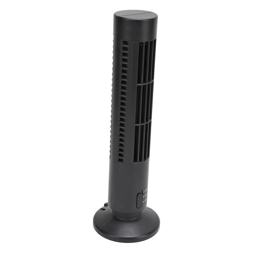 Cooling Table Fan USB 2 Gears Wind Speed Quiet Bladeless Standing Tower Fan for Home and Office