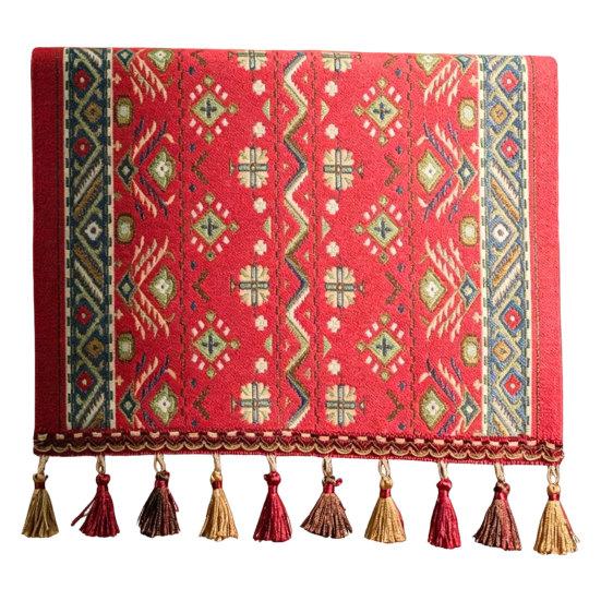Jacquard Tischläufer Läufer, Vintage Floral Elegant Dekorativ mit Quasten für Esstisch Zuhause Party Dekor Hoch