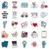 50 Cartoon Professional Doctor Graffiti Stickers Decorate Suitcase Notebook Waterproof Stickers