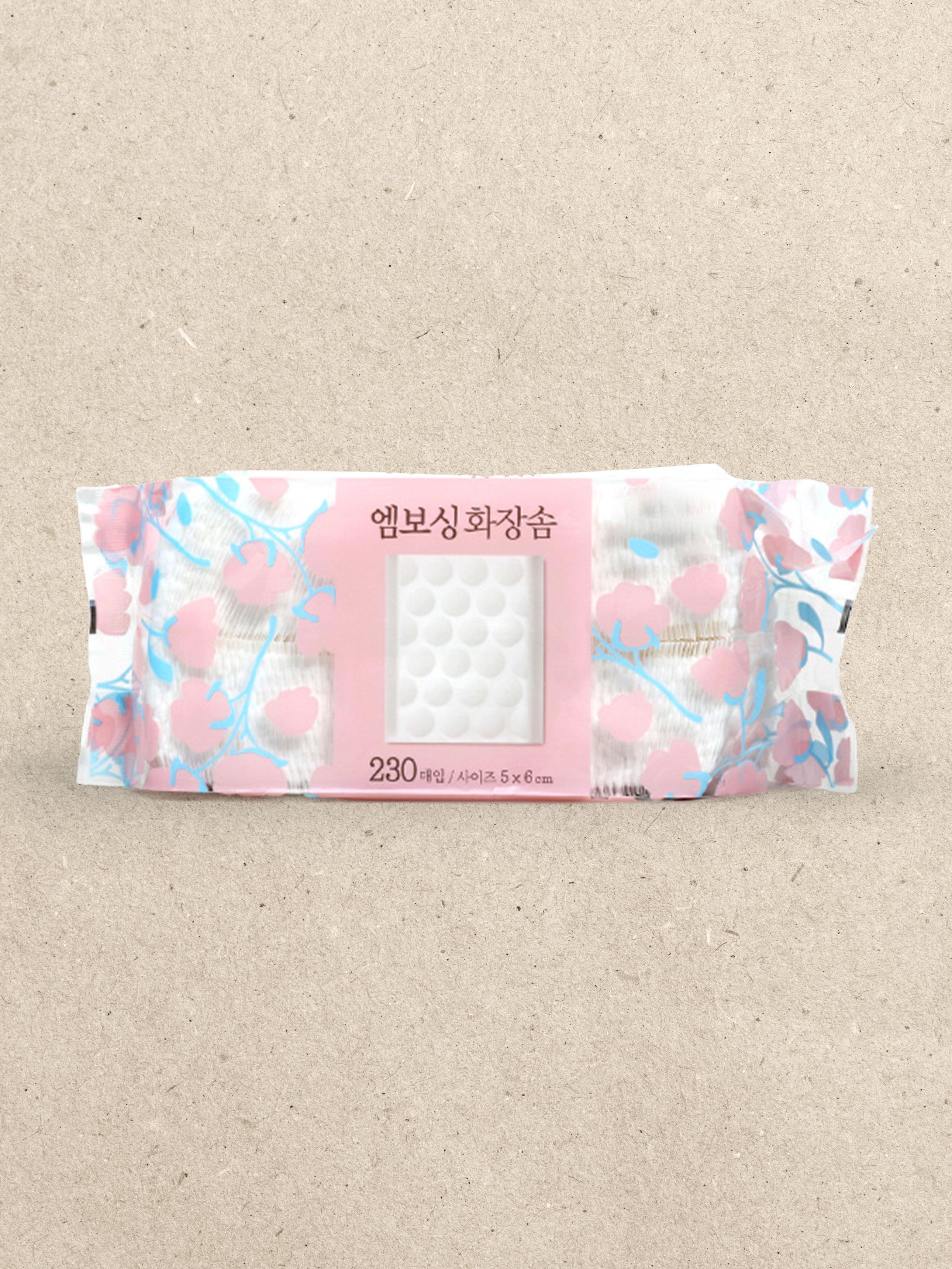 Embossed Cotton Pads 230 Count for Facial Skincare 1ea