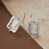 New Niche Retro Trend Square Drop Earrings, Women's Personalized Creative Holiday Party Zircon Accessories Gifts