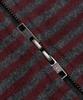 Toffee Striped Fleece Zip-Up Hoodie (Burgundy/Charcoal)
