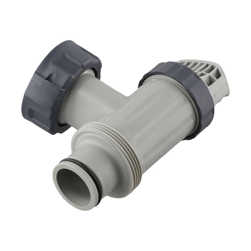 Zawór przepustowy do basenu z adapterem węża typu B do kompatybilności z Intex z zaworem odcinającym do kontroli przepływu wody