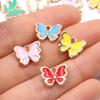10 Colors 10*13mm KC Gold Enamel Butterfly Charms for Necklaces & Bracelets