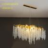 Modern living room chandelier Nordic luxury crystal chandelier decoration villa LED light bedroom lighting Ceiling pendant lamp