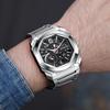 Men's Steel Strap Watch Business Hallow Quartz Wristwatch