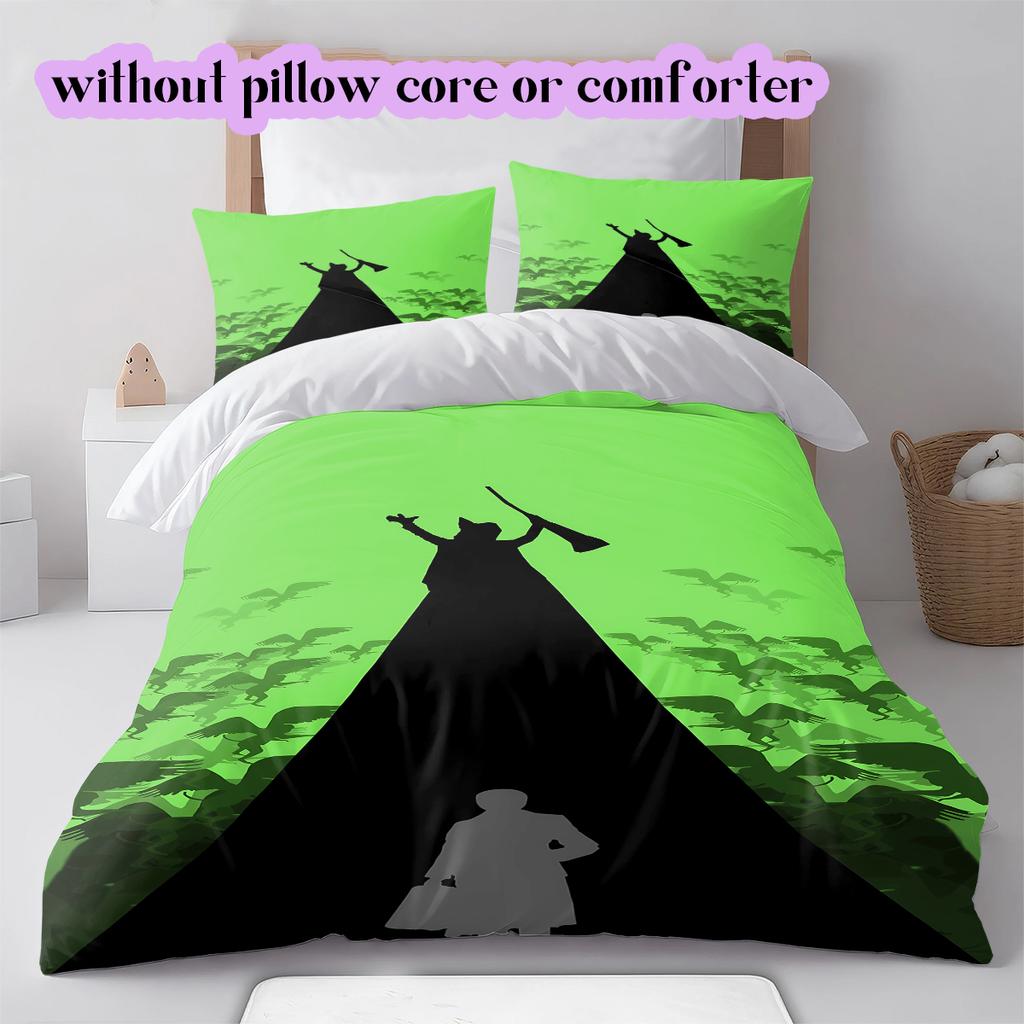 The Wicked Witch  Alice Pattern Bedding Quilt Set Quilt Cover Pillowcase Home Decoration Birthday Gift (1 * duvet cover + 2 * pillowcase, without core