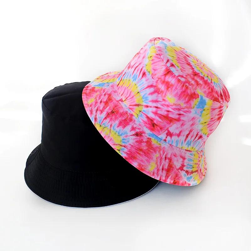 New Street Graffiti  Men's Bucket Hat Double-Sided Hip Hop   Outdoor Women Caps Beach Sun Protect Fishing Unisex Bonnet