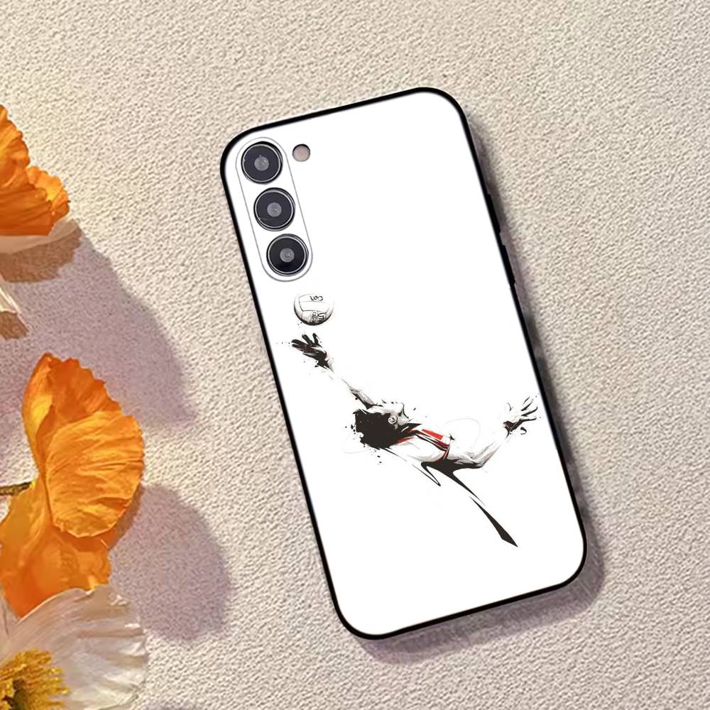 Abstract figure Soccer Support Phone Case For Samsung Galaxy A73,A72,A71,A70,A53,A52,A51,Soft Silicone Black Cover