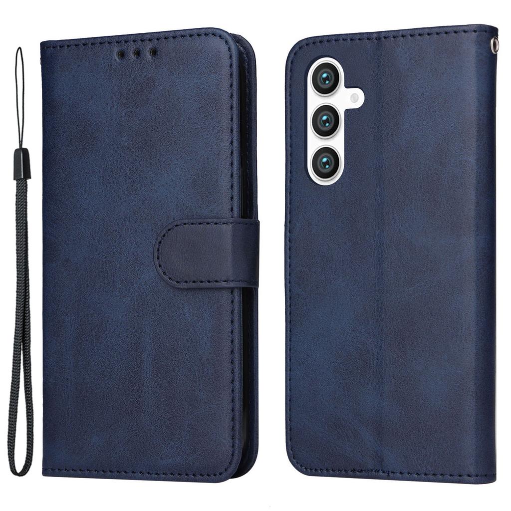 For Samsung Galaxy S23 FE Shockproof Flip Phone Shell PU Leather Wallet Phone Case Stand Calf Texture Cover
