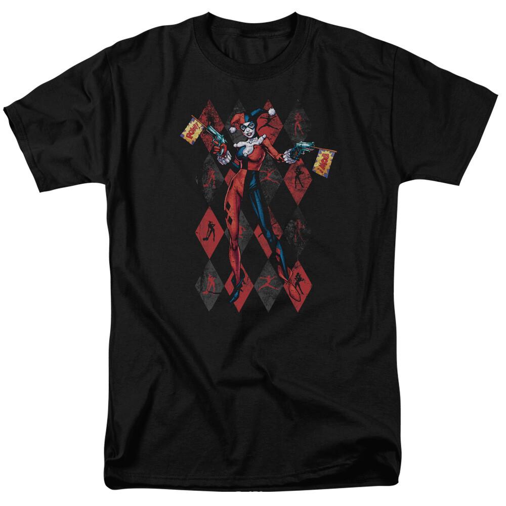 Harley Quinn Pow Pow T Shirt Licensed Comic Book Tee Black L