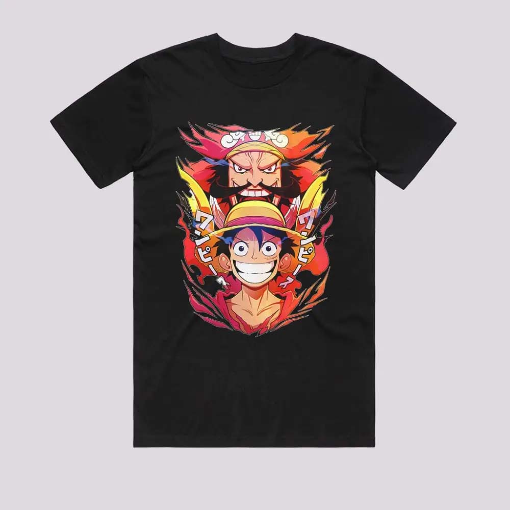 

Summer 2026 One Piece Luffy Roger Will Pass Theme 100 Cotton Printed Loose Tshirt for Unisex and Women Parentchild Top S