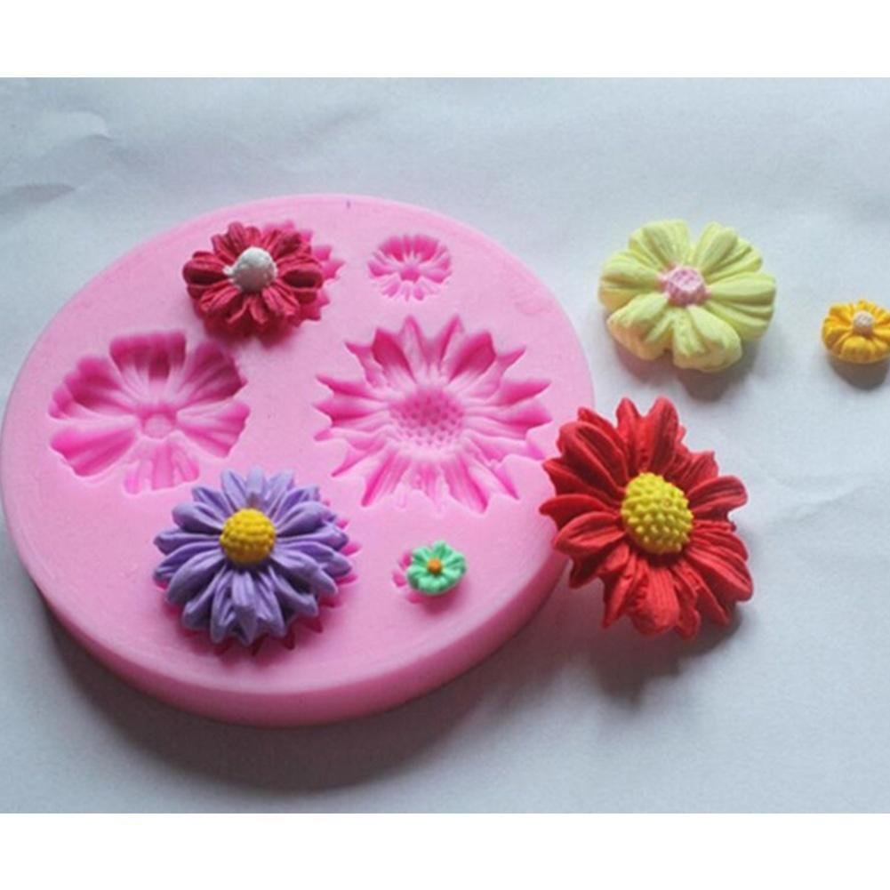 Flower Shaped Soap Fondant Sugarcraft Chocolate Cake Mold  JM08