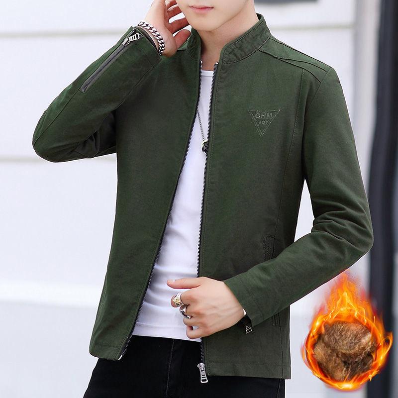 Men's Jackets Autumn and Winter New Korean Style Washed Jackets Casual Slim Handsome Clothes Thin Tops