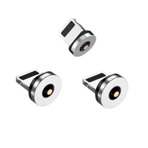 

[CHSKY] Магнитный разъем для кабеля зарядки, съемный разъем, зарядный разъем, набор из 3 предметов (нет кабеля) (яблоко)