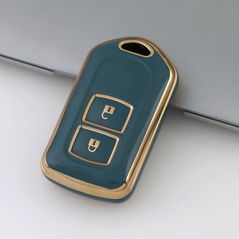 Gold Edge TPU Soft Key Case for 2-3 Button Toyota Camry, Yaris, Verso, Vios FS