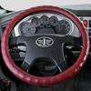 Genuine Leather Steering Wheel Cover Truck Bus Universal Fit 36-50cm Diameter All Season Sport Style