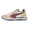 Puma Rider FV Retro Rewind Fabric Two-Layer Cowhide Synthetic Leather Sports Low-Top Lifestyle Casual Shoes Unisex sneaker Beige Brown 390168-01