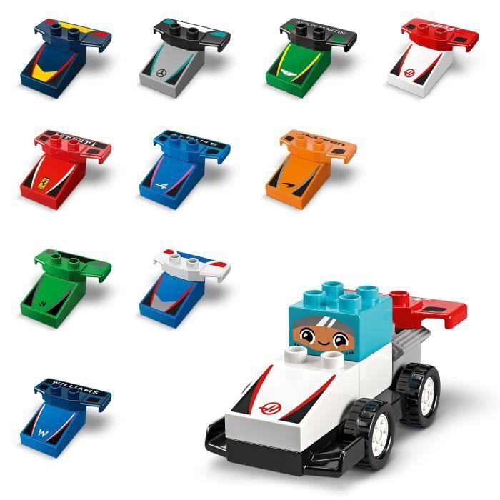 LEGO DUPLO Ma ville 10445 Voitures de course et pilotes d’une écurie de F1 - Jouet 2 ans