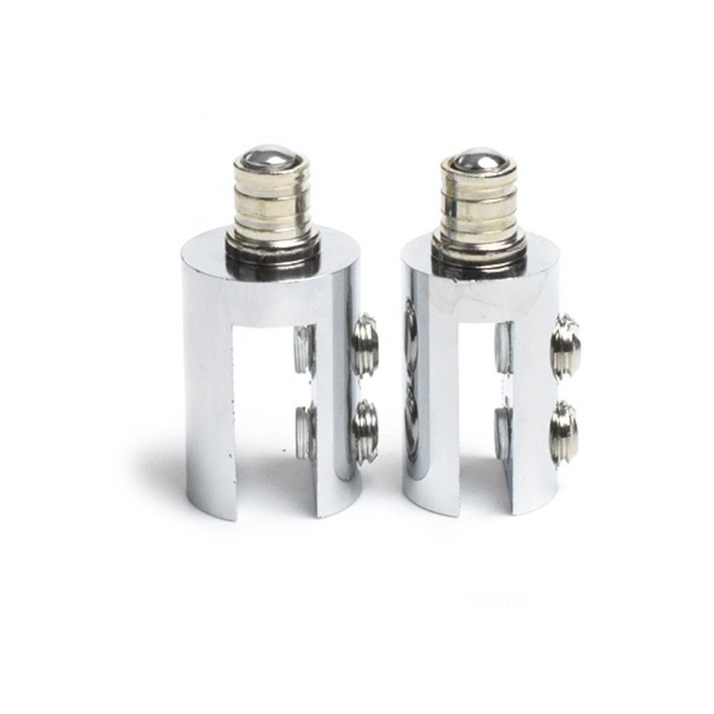 

2pcs Strong Load-bearing Capacity Glass Overturn Hinge Cylindrical Up and Down Rotating Shaft Home silver-L