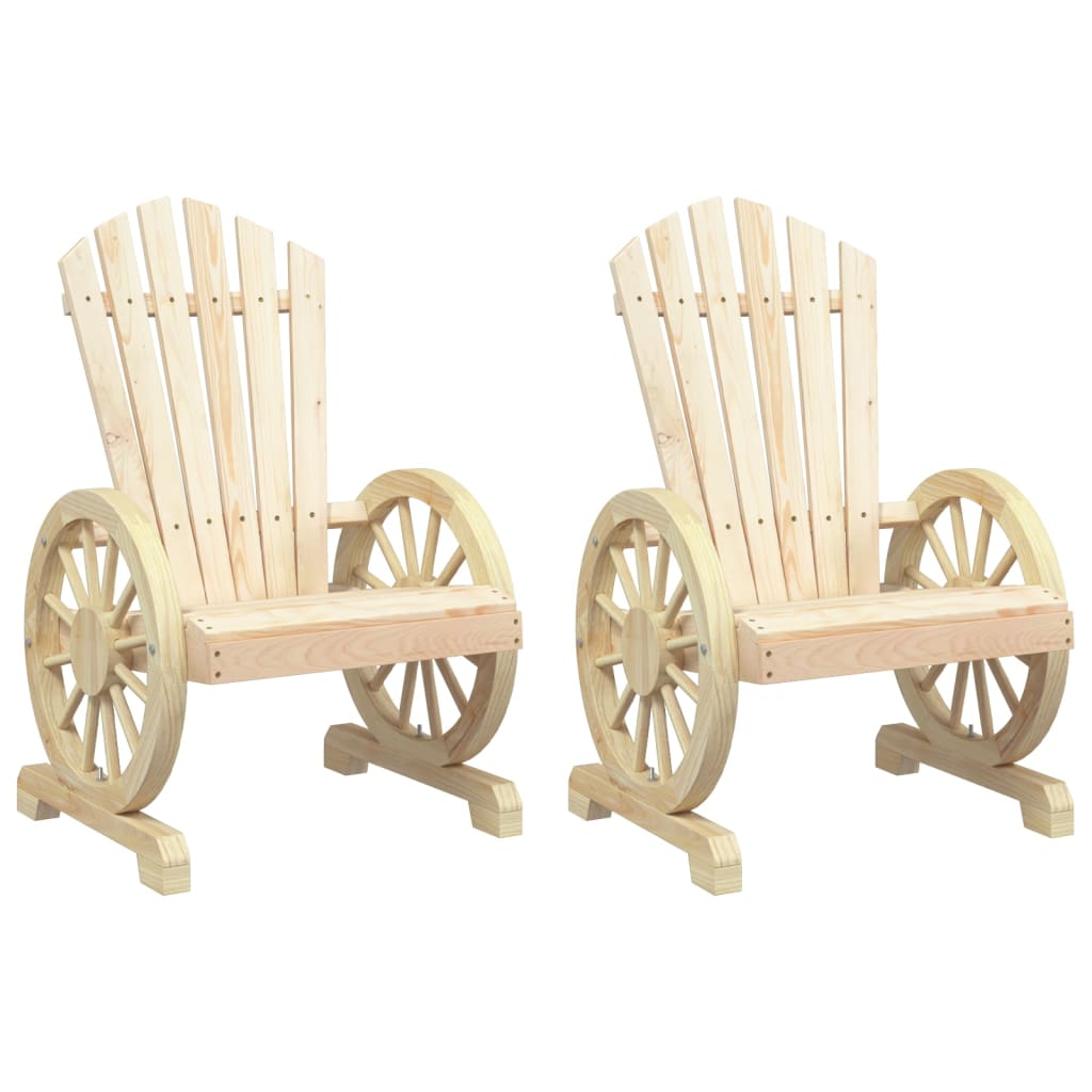 Vidaxl Adirondack Garden Chairs, 2 Pcs., Solid Fir Wood