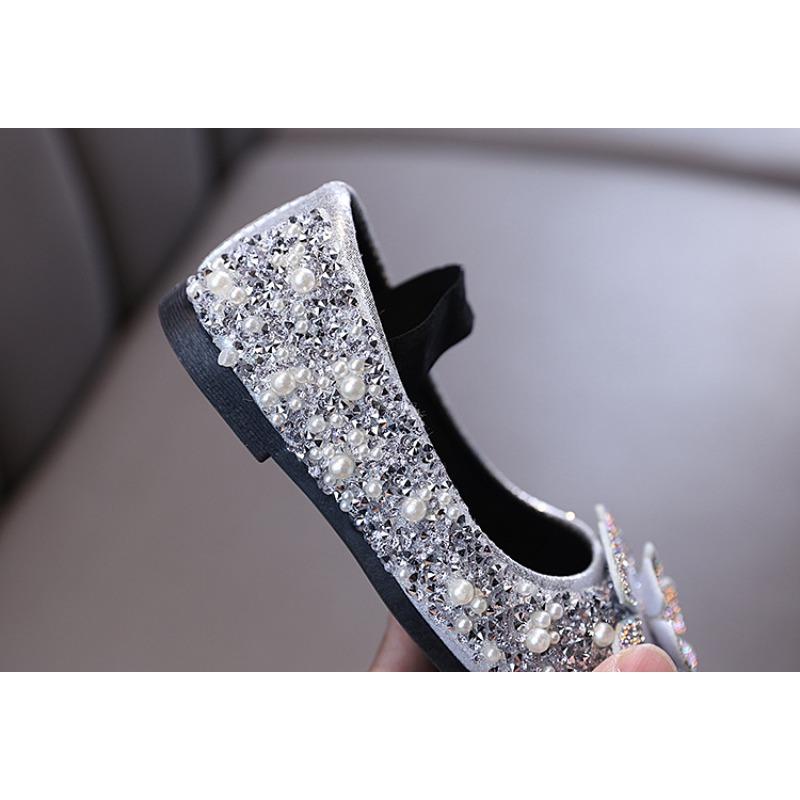 Autumn new style ladylike baby girl children's princess rhinestone single shoes leather shoes dance performance shoes
