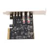5 Ports PCIE USB 3.0 Card 10Gbps PCI Express To USB3.0 Type C Expansion Card for Desktop PC