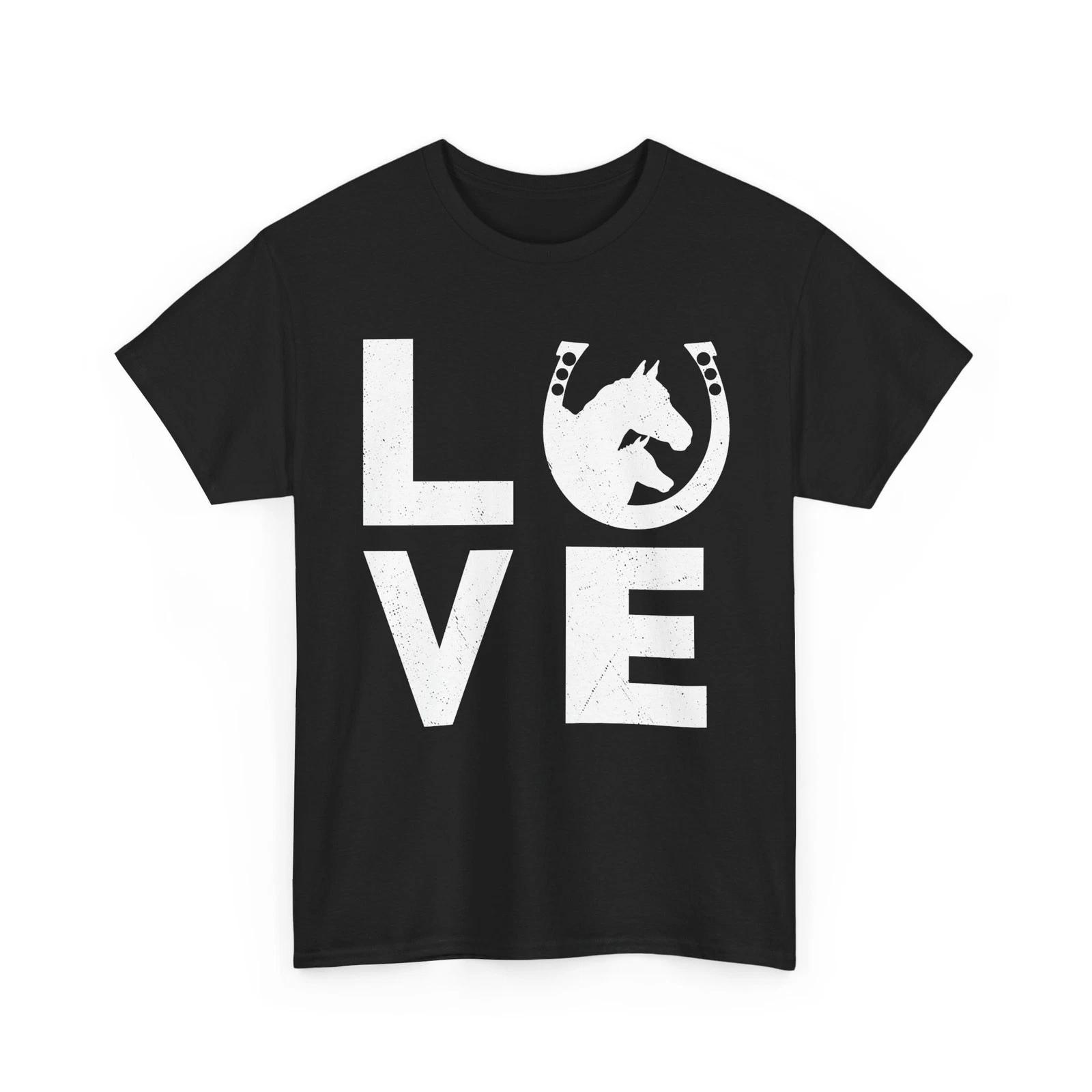 Футболка  Люблю Лошадей , Для Любителей Лошадей, Конный Спорт, Верховая Езда, Женская Мужская Рубашка 4XL