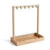 Writing Brush Rack Vintage Style Wooden Hanging Hooks Desk Organizer Carbonized