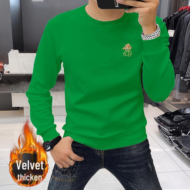 Leichter Luxus Herren 3D Bär Hoodie: Herbst/Winter Lässig Vielseitig Plus Samt Verdickt Trendig Mode