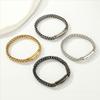 Pulseira de moda nicho pulseira de aço titânio retrô com fivela de mola joia masculina presente